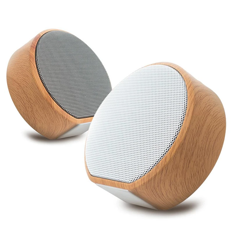 

Hifi Lightweight Wood Grain Wireless Speaker Super Bass Stereo Sound Mini Bluetooth Soundbar Support TF Card