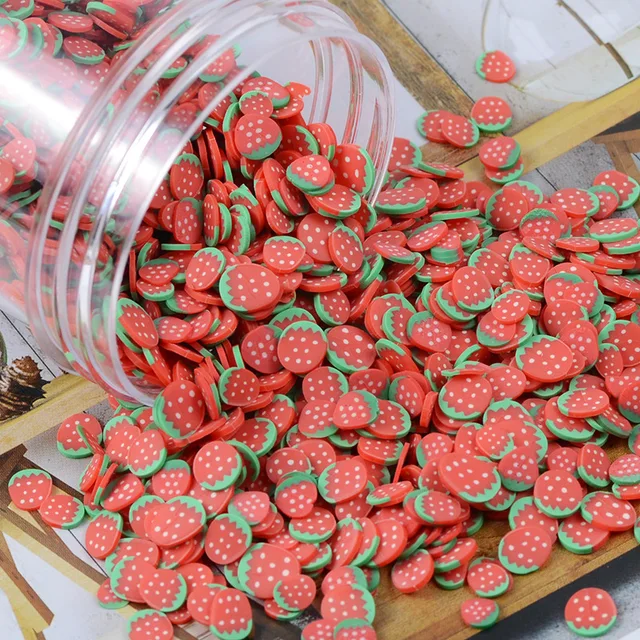 800pcs Strawberry Lemon Fruit Slices All for Slimes additives Contain Charms Fillers For Nail Art Supplies Access Decor Toy Gift 3