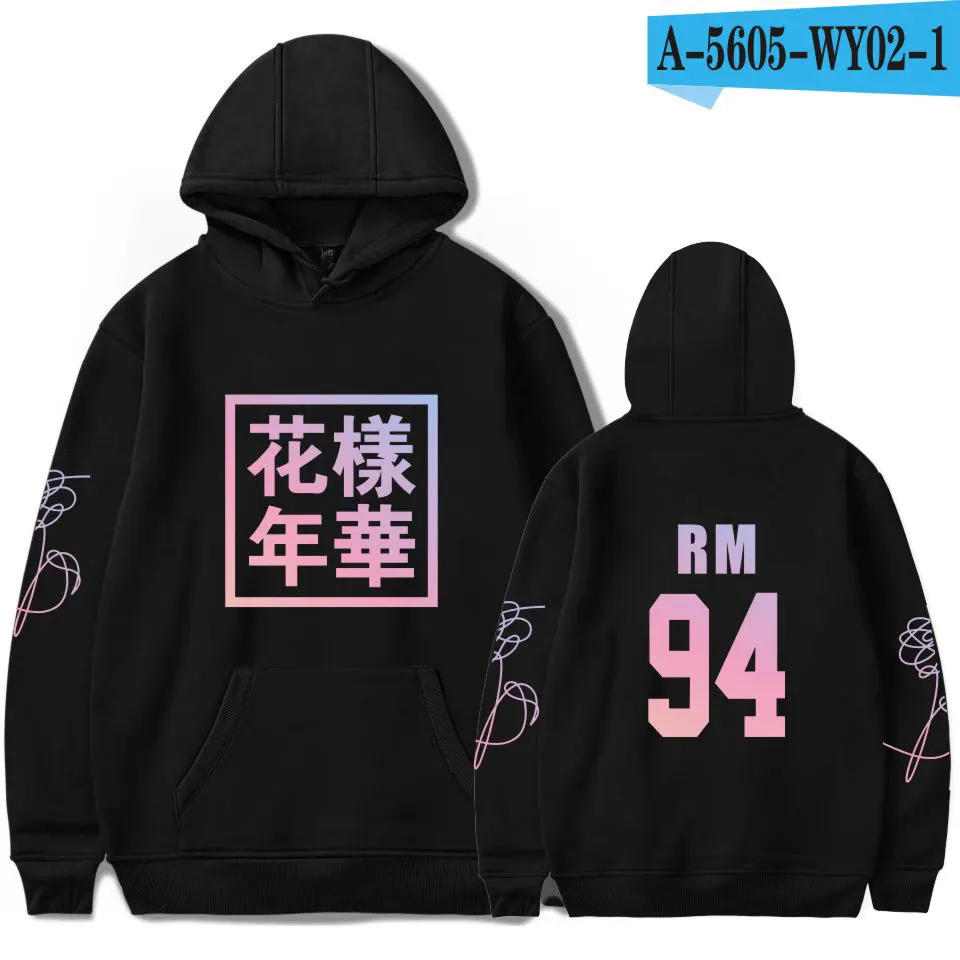 Love Young Forever унисекс толстовка с капюшоном для мальчиков Bangtan женская одежда kpop в черном, белом, сером цвете - Цвет: Black