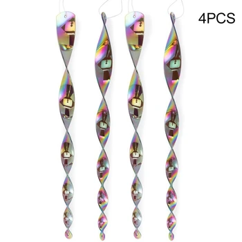 

4Pcs Bird Repellent Practical Anti-theft Reflective Safe Bird Scare Rod Hanging Protect Crop Bird Repellent Garden Supplies Ou A