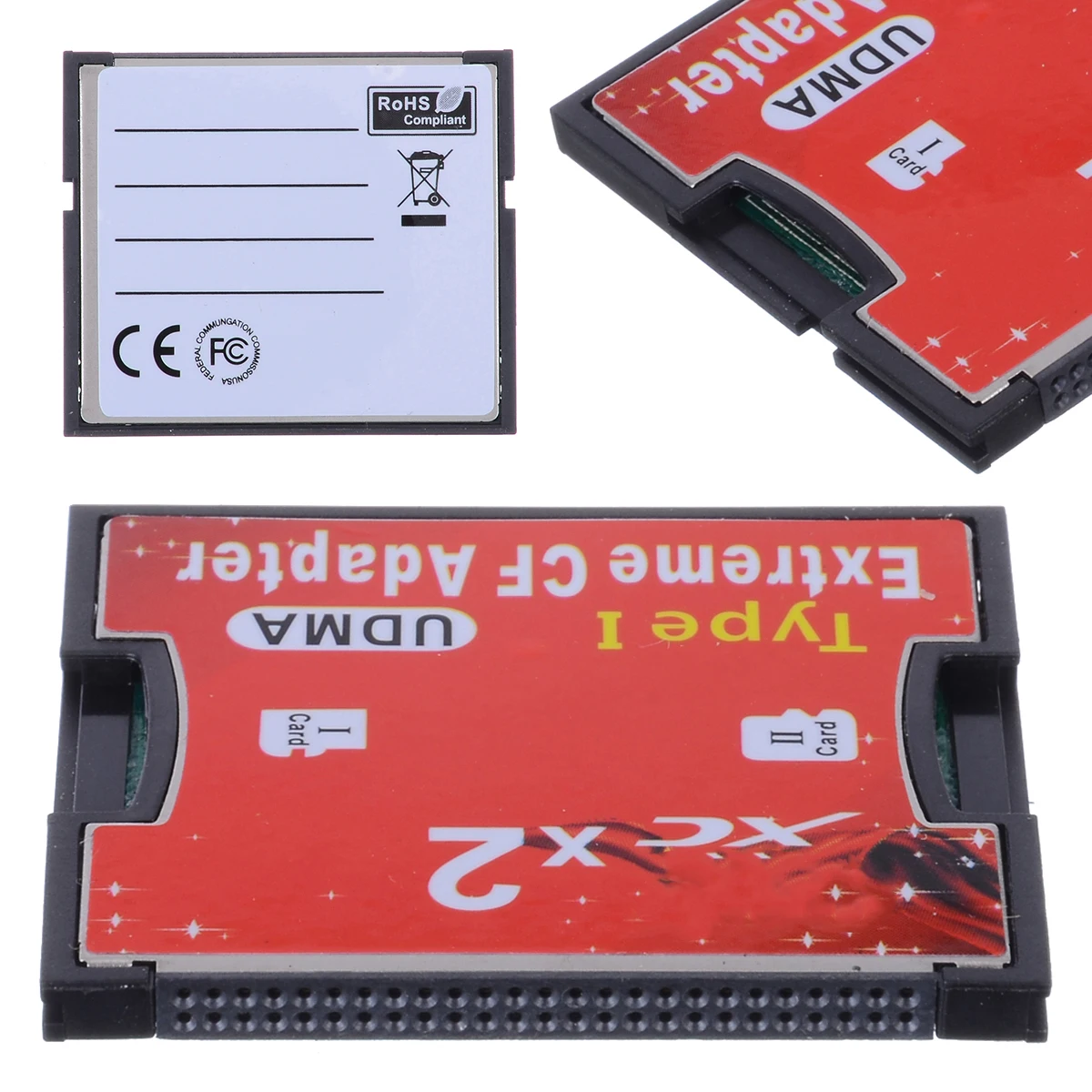 1 шт. высокое качество 2 слота Экстрим для Micro SD/SDHC TF для Compact Flash CF тип I считыватель карт памяти адаптер новейший