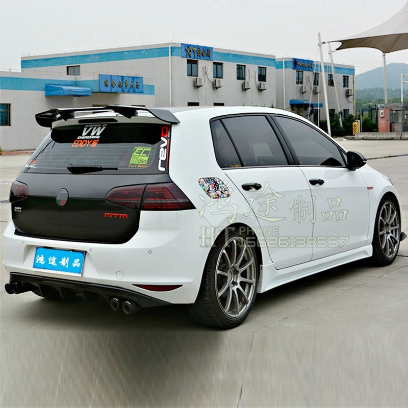 Для Golf AG Golf 7 MK7 Revozport Стиль- углеродное волокно задний спойлер на крыше крыло багажника губы загрузки крышка автомобиля Стайлинг