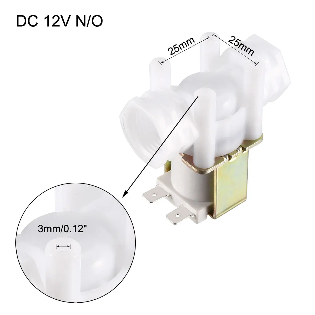 Uxcell G1/" Соленоидный клапан для воды DC 12 В N/O нормально открытый Женский резьба впускные клапаны