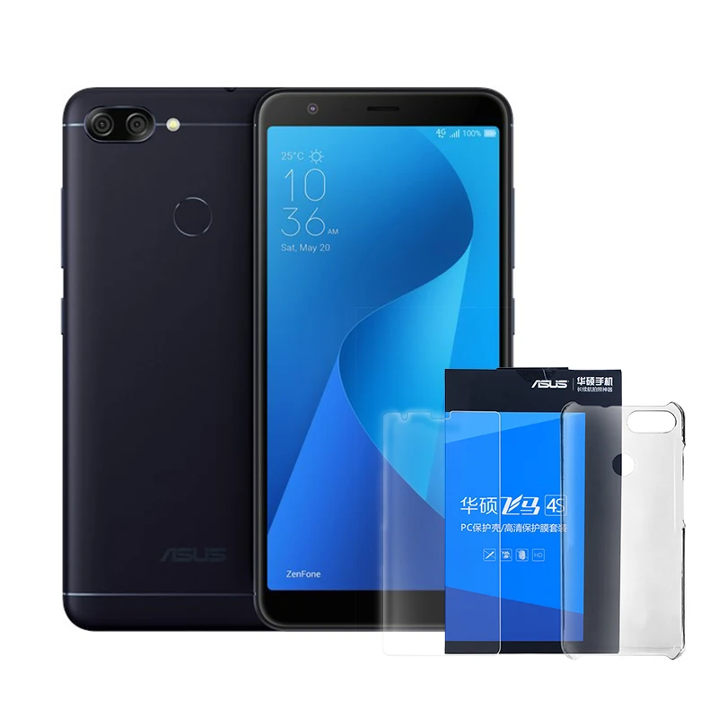 Глобальная версия Asus Zenfone Max Plus(M1) 4G смартфон 5,7 ''FHD+ MT6750T Восьмиядерный 4 Гб 64 Гб OTG 4130 мАч Android мобильный телефон - Цвет: With Case N Film