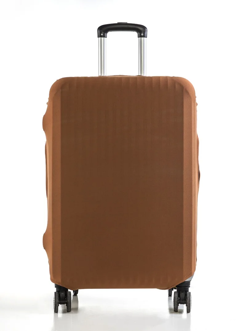 20-28 дюймов высокоэластичная тканевая Крышка для багажа пылезащитный чехол для чемодана защитные чехлы - Цвет: Коричневый