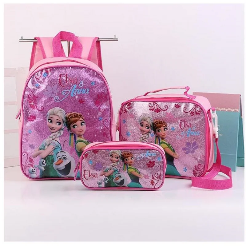 Mochilas infantiles de dibujos animados de unicornio para niños, morral escolar de Elsa