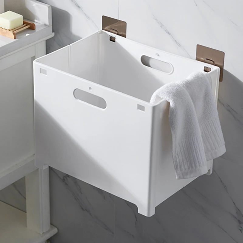 Dirty Laundry Clothes Basket Wall Hang Vertical Indoor Bathroom Storage Box Folding Storage Organizer Dirty Clothes Basket