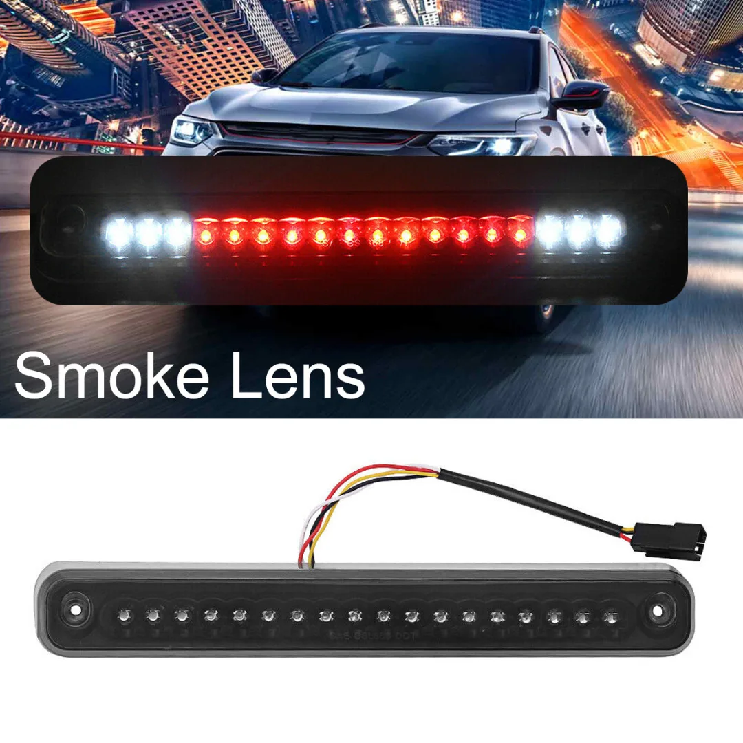 Для Chevy GMC 1 шт. Красный Белый светодиодный 3-й тормозной грузовой светильник дымовые линзы лампы 16521970 16522433 поддержка C/K1500 1988-1998