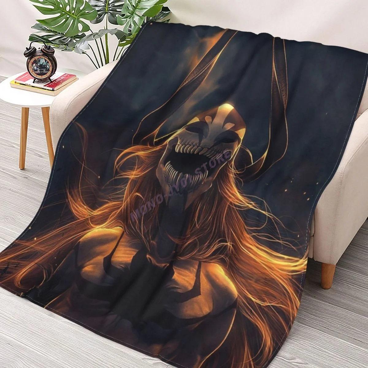 Anime, Bleach, Character, Horn, Ichigo, Kurosaki, Mask, Series. Throw