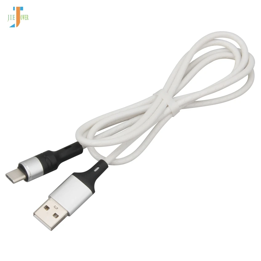 Белый 500 шт./партия usb type C 1 м Небесный кабель колонки для samsung S9 S8 Быстрая зарядка type-C зарядный провод USB C кабель для Xiaomi mi9 - Цвет: Белый