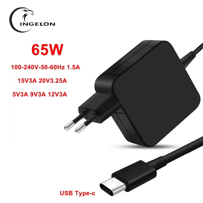 

65w charger type c 45w USB C Type C phone Laptop Charger Power Adapter For Yoga 5 Pro X1 B9440UA UX390 Toshib Tecra X40-D Notebo