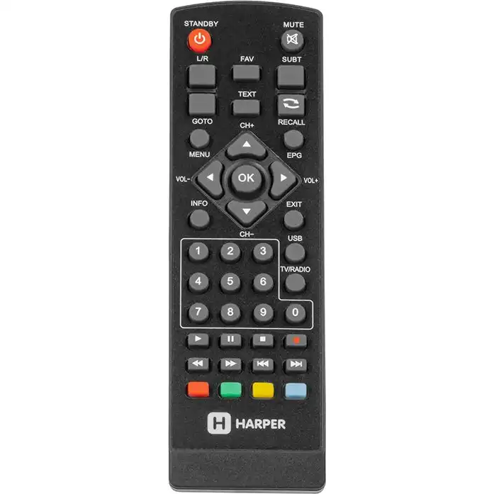 Ресивер DVB-T2 HARPER HDT2-1108, черный