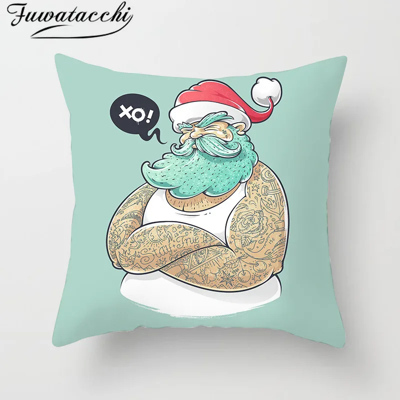 

Fuwatacchi Deer Tree Pillows Cover 4pcs Winter Style Cushion Cover Christmas Pillow Case Snow Throw Pillows Home Decor for Sofa