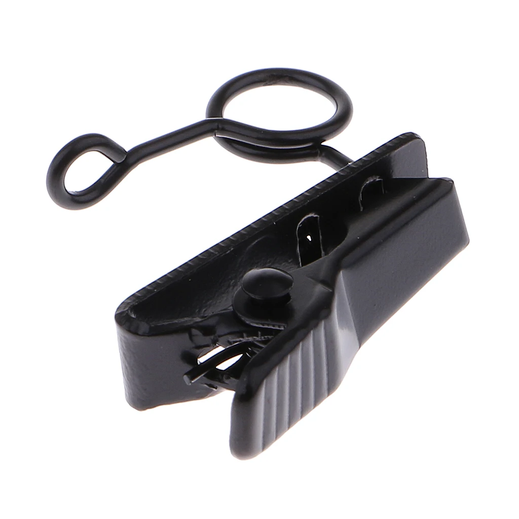 Microphone Lapel Tie Clip Holders 6mm Mic Lapel Collar Clips Microphone Accessories for Stage Shows Speeches Lectures 1Pcs