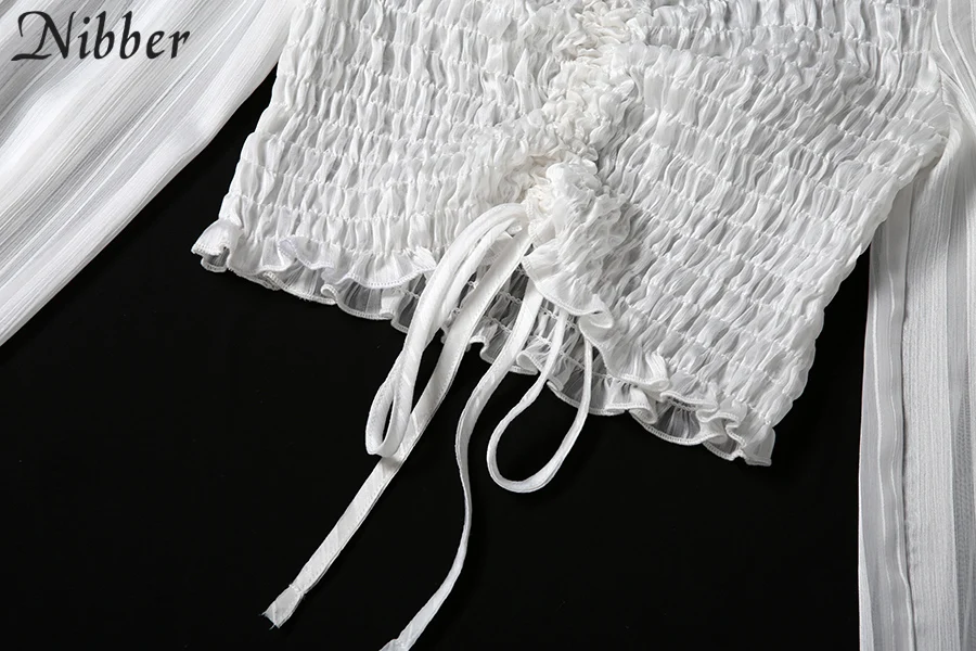 Nibber/французские романтические элегантные белые укороченные топы с низким вырезом, женские футболки, модные Клубные вечерние футболки для ночного клуба
