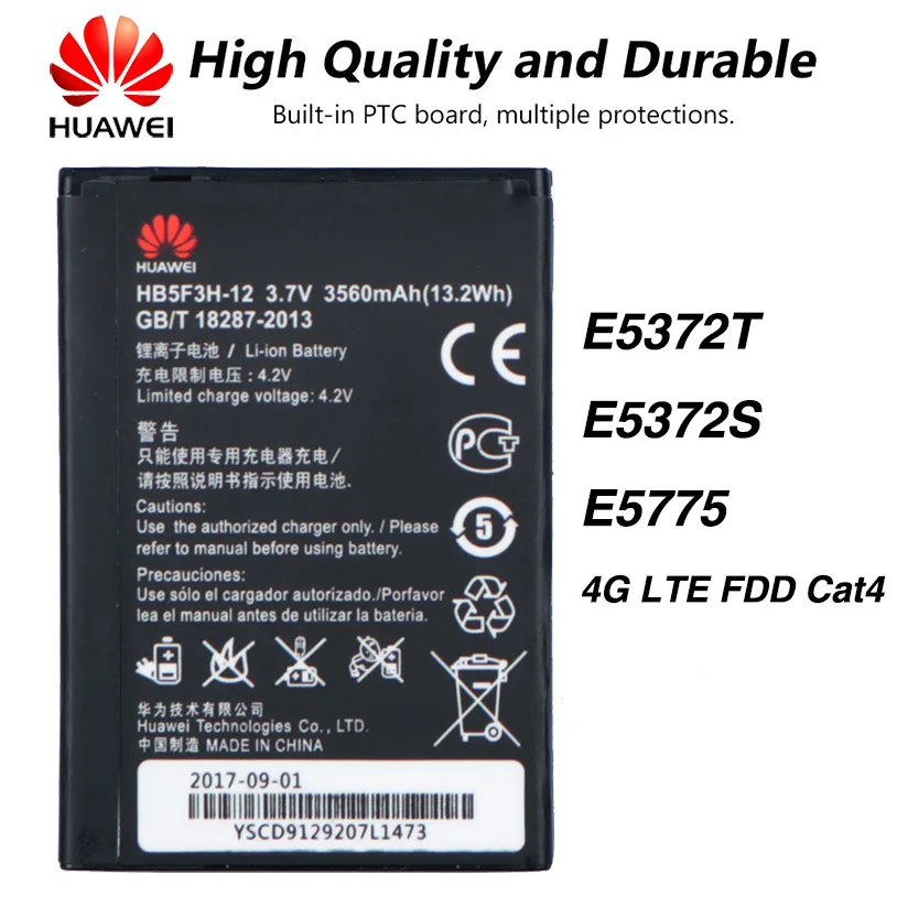 

Original Huawei HB5F3H-12 WIFI Router battery For Huawei E5372T E5372S E5775 4G LTE FDD Cat4