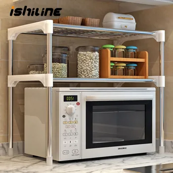 

2/3Tierr Microwave Shelf Rack Kitchen Shelf Spice Organizer Kitchen Storage Rack Bathroom Organizer Shelf Book Shoes Shelve