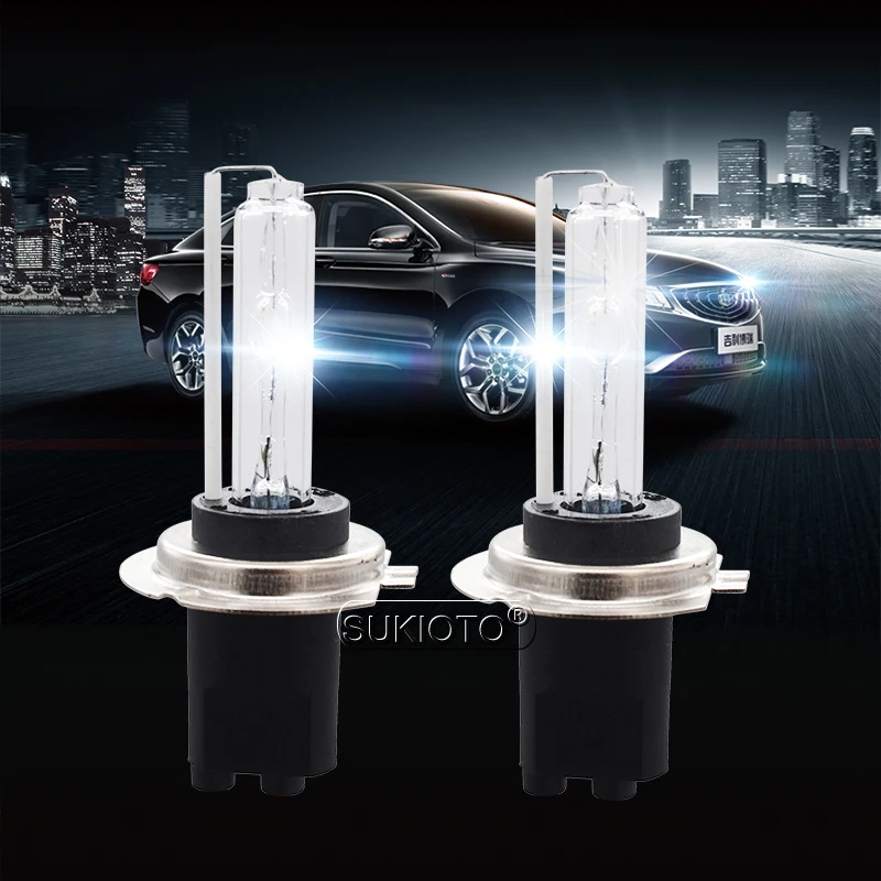 SUKIOTO Premium 12V Metal Base 35W H7C 4300K 5000K 8000K HID Xenon Bulb Lamps 55W H7 H7C 6000K Short Tube Car Accessory Light (7)