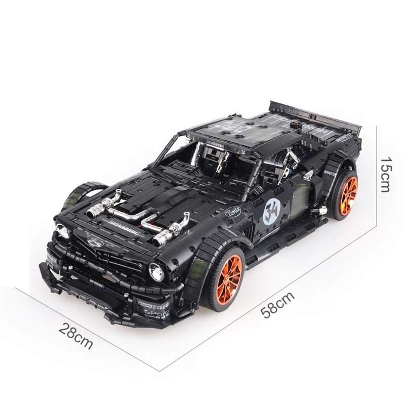 23009 Новинка 1965 Ford Mustang Hoonicorn гоночный автомобиль Ft Technic 20102 MOC 22970 конструкторные
