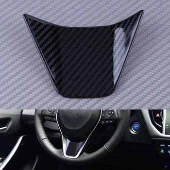 

DWCX Carbon Fiber Texture Car Steering Wheel Trim Cover Decal Sticker Frame ABS Fit For Toyota Corolla Hatchback 2019