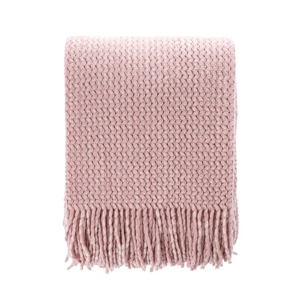 Pink Battilo вязаное одеяло теплое и уютное для дивана, дивана, кровати, пляжа, путешествий-120x210 см - Цвет: Pink