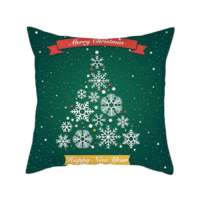 Fuwatacchi Рождество Стиль чехлы с рисунком черного и зеленого цвета, накидка для подушки, домашний диван автомобиля декоративные пледы наволочка 45x45 см - Цвет: PC11493
