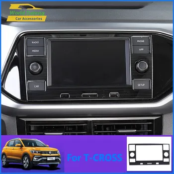 

Car Dashboard Navigation Screen Control Frame Panel For Volkswagen T-CROSS 2019 Car Styling Accessories