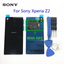 Z2 сзади Стекло женские босоножки с закрытой пяткой Корпус для Sony Xperia Z2 D6543 L50W D6503 Батарея двери Крышка/верхнее покрытие чехол Замена+ NFC+ Инструменты