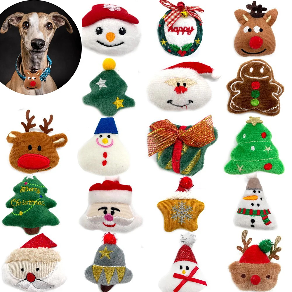 50/100pc Christmas Dog Accessories Removable Bow Tie Collar Deer Santa Style Small Bowtie | Дом и сад