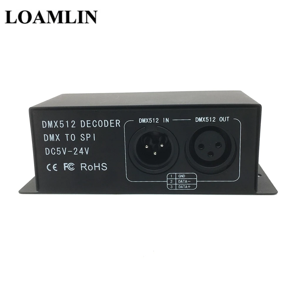 Светодиодный симфонический декодер DMX512 светодиодный контроллер RGB DMX на SPI Pixel