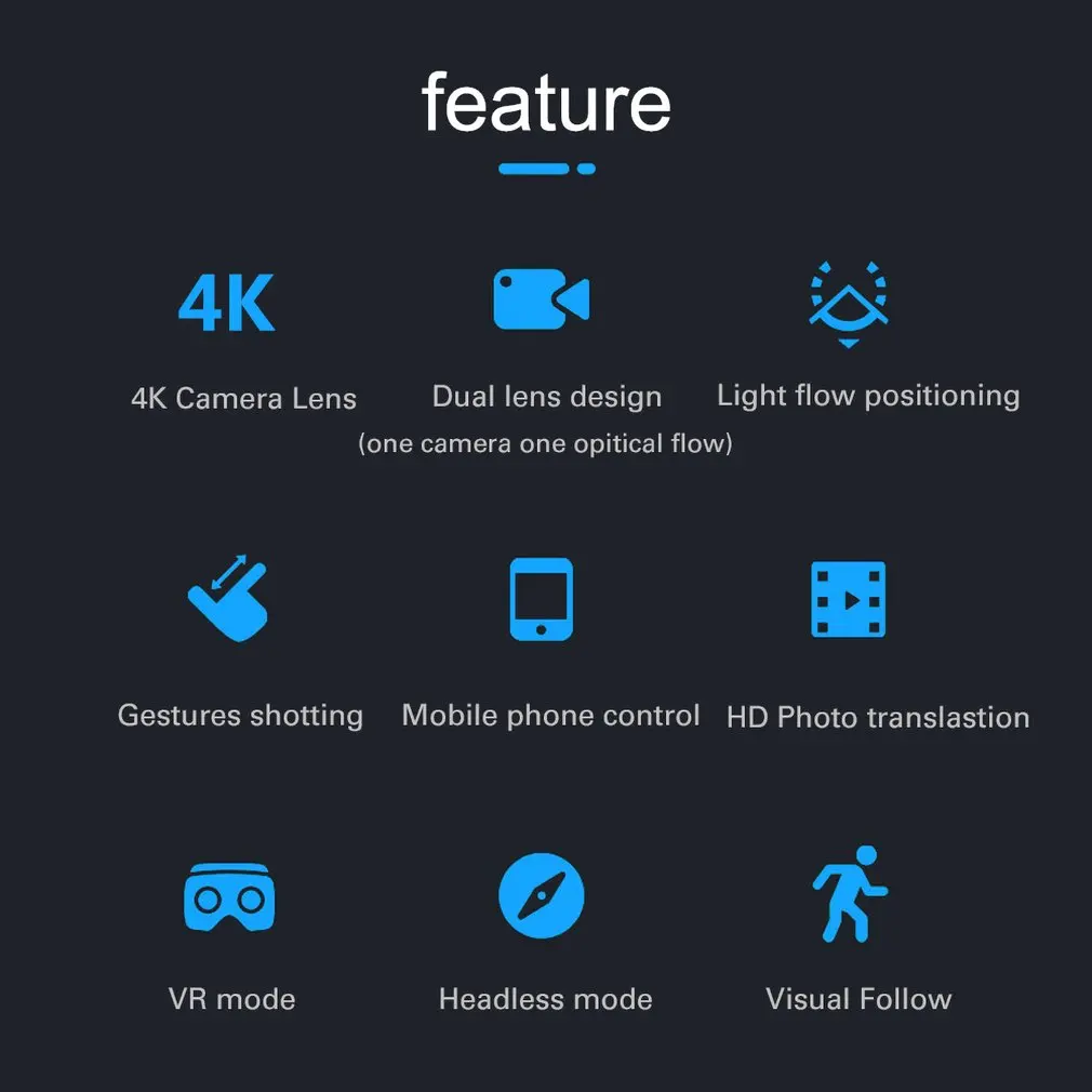 F62 2 4G wifi 0.3MP/4K 18MP HD широкоугольная камера RC 4k Дрон Dji Fimi A3 Tello Mavic Pro Дроны с Pro|Рамы для