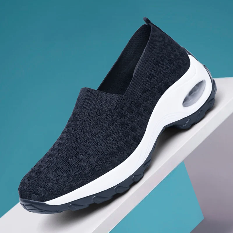 New Light Toning Shoes Women's Black Summer Mesh Shoes Trendy White Sneakers Spring 42 41 40 Indoor Shape Up Wedge