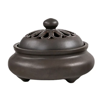 

Retro Ceramic Incense Burners Vintage Portable Porcelain Censer Buddhism Incense Holder for Home Tea House Yoga Studio Home Deco