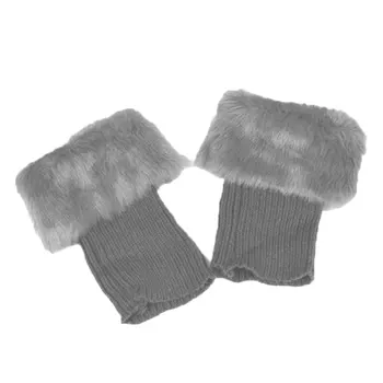 

Women Protector Boots Socks Winter Outdoor Leg Warmer Solid Short Knitted Toppers Adult Ankle Fashion Footless Sleeve Soft