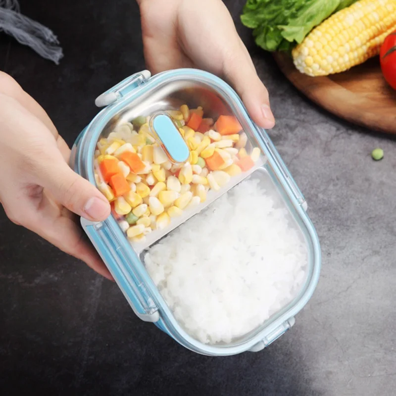 Нержавеющая сталь в японском стиле ланч бокс отсек изолированный Bento box студенческий Портативный Ланч пищевой контейнер для лагеря