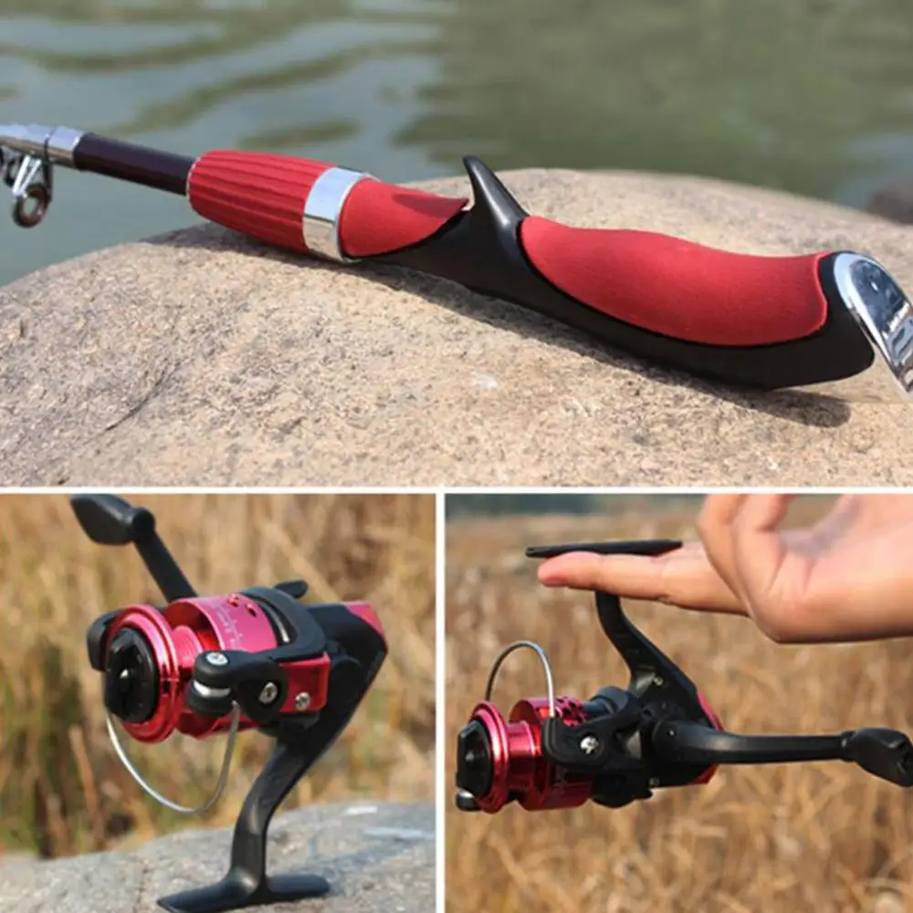 Telescopic Fishing Rod Combo and Reel Full Kit Ice Fishing Spinning Reel Rod Pole Gear Set with Lure Hook Fish Tool Telescopic Fishing Rod Combo and Reel Full Kit Ice Fishing Spinning Reel Rod Pole Gear Set with Lure Hook Fish Tool