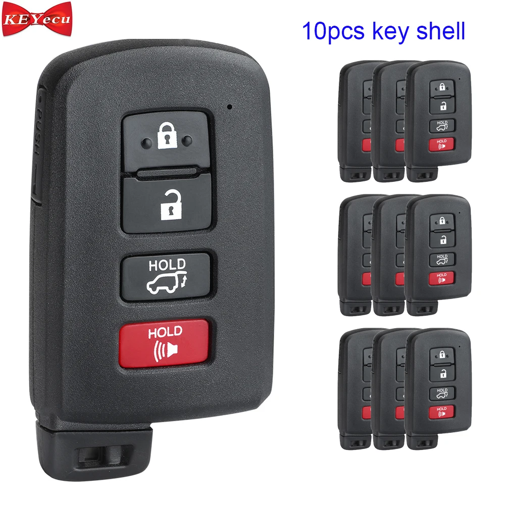 

KEYECU 10pcs for Toyota RAV4 2013 2014 2015 2016 2017 2018 Remote Car Key Shell Case Fob Housing Cover for FCC ID HYQ14FBA
