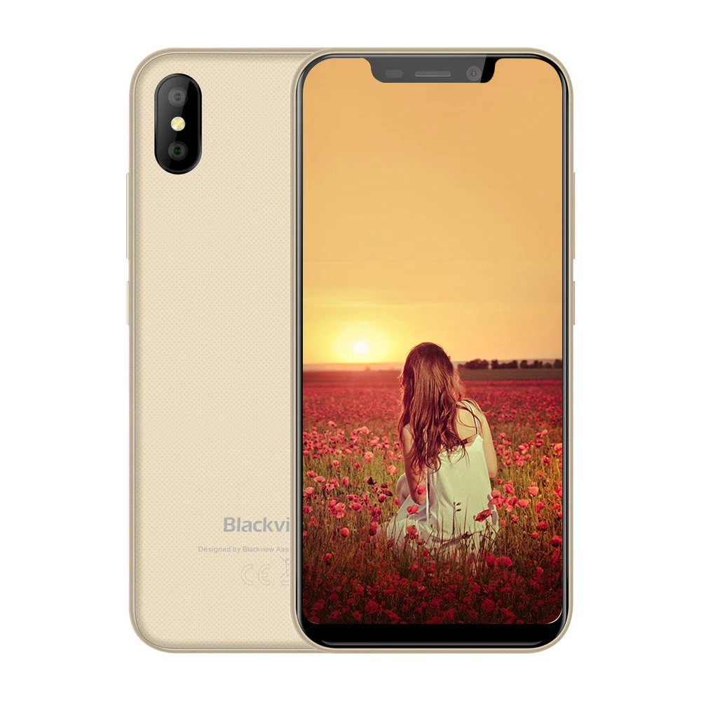 Blackview A30 2 ГБ+ 16 ГБ 19:" смартфон 5,5 полный экран MTK6580A четырехъядерный Android 8,1 Dual SIM Face ID мобильный телефон - Цвет: gold