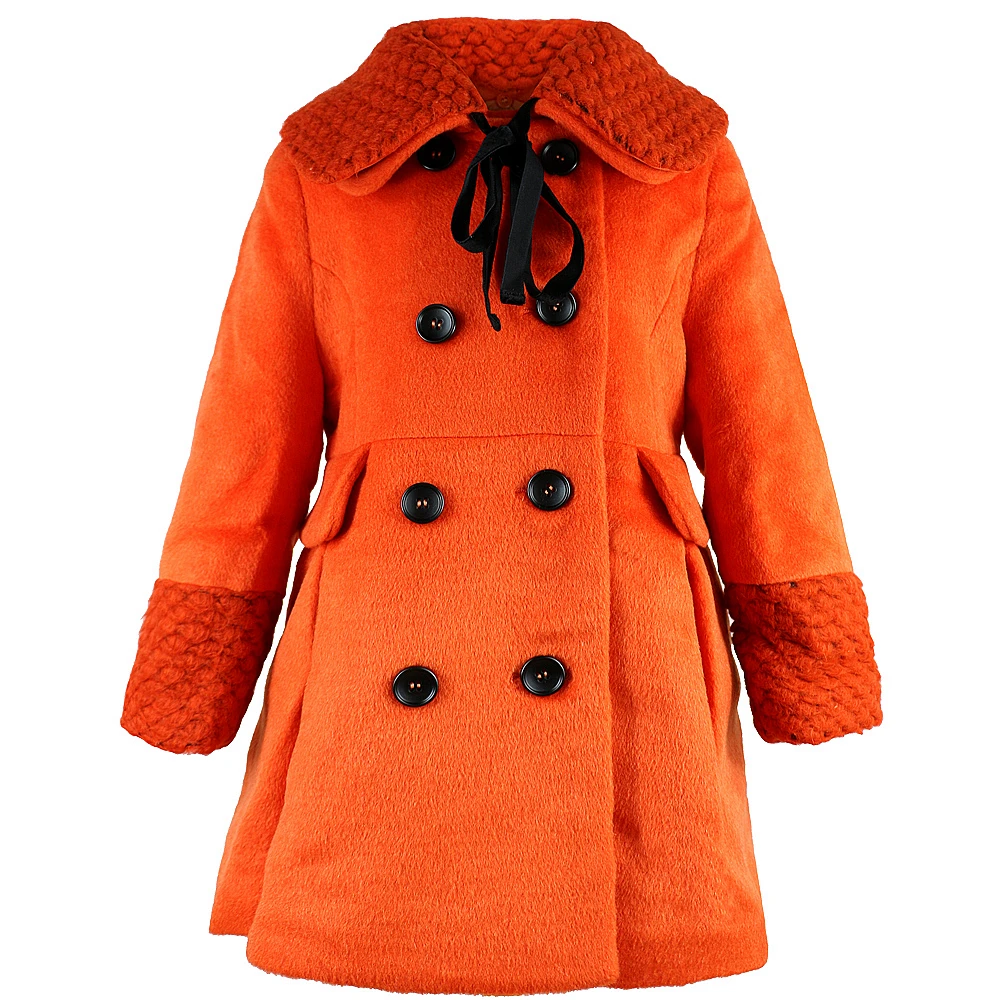 Girl Coats With Headwear Overcoats Warm Camouflage Coat Girls Wool