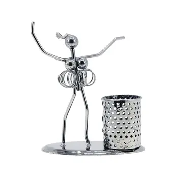 

Metal Iron Music Player Musician Pen Pencil Holder Desktop Storage Organizer Pot K1AB
