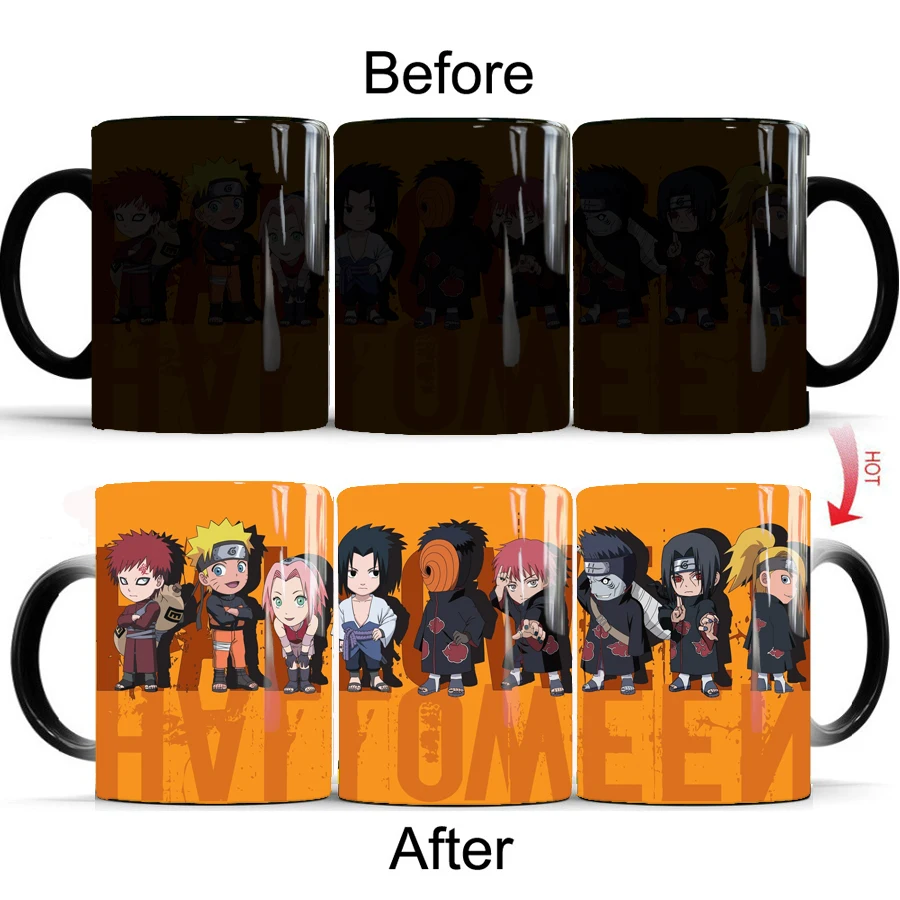 Naruto Sasuke Uchiha Coffee Mugs Cup 11oz Changing Color Heat Tea Mug - AnimeBee | Free Shipping ...
