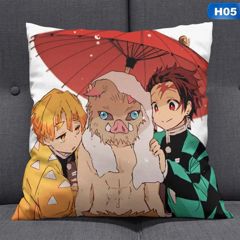 Аниме Demon Slayer: Kimetsu No Yaiba Kamado Tanjirou Dakimakura обнимающий чехол для подушки, наволочка для подушки 45x45 см - Цвет: 5