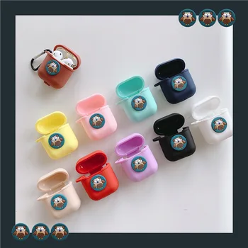 

Cute Cartoon Owl Animal Silicone Earphone Case For Airpods 1 2 Wireless Bluetooth Headphone Headset Cover With Hook Charging Box