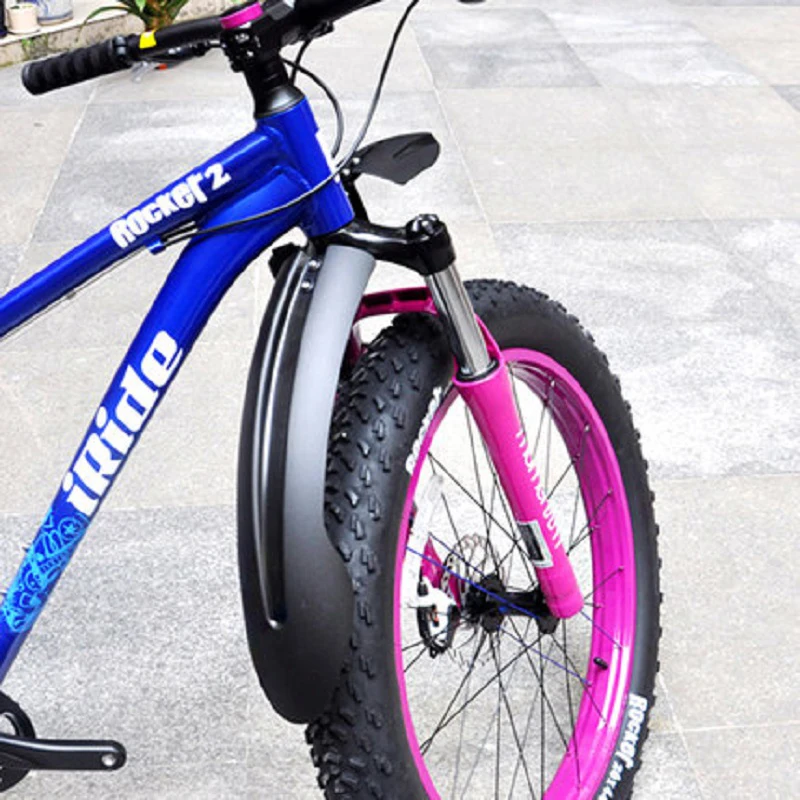 4.0 di Grasso a livello Della Bici Parafango 26 27.5 pollici Ciclismo Ali  Della Bici Anteriore Posteriore Mud guard Per Fatbike Parafango Durevole  grasso Della Bicicletta Parafanghi|fenders| - AliExpress