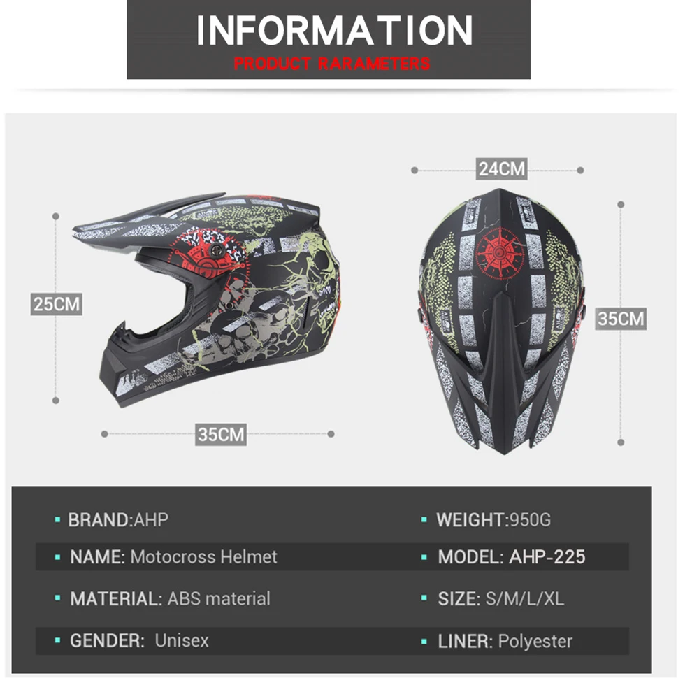 Черный шлем ATV Dirt Helmet ATV Dirt Bike скутер практичный шлем для мотокросса ATV для вертолета