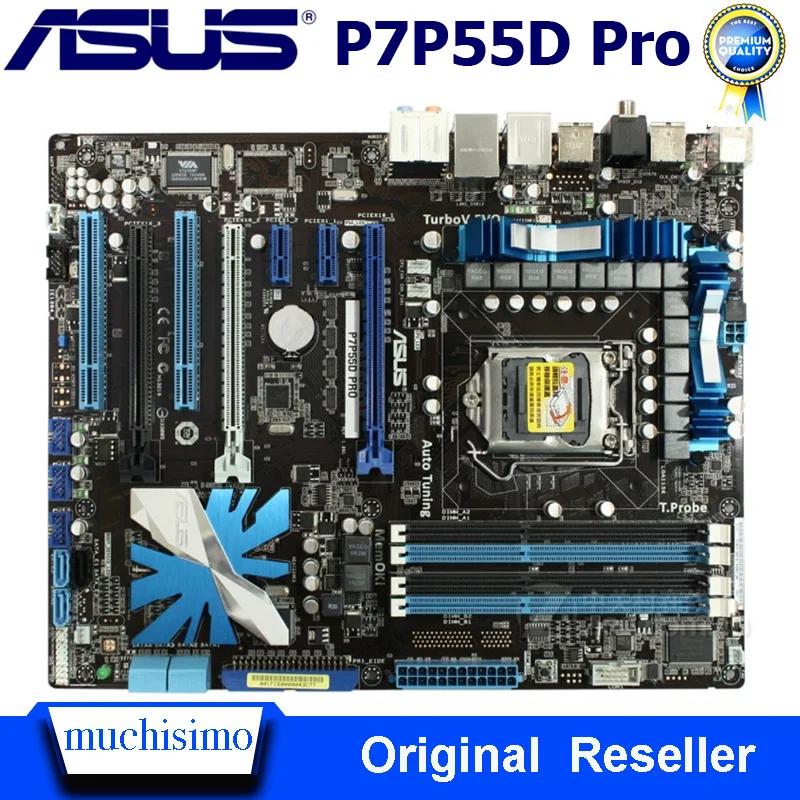 Материнская плата для настольного компьютера LGA 1156 AUSU P7P55D PRO DDR3 16 ГБ SATA II USB2.0 Intel P55