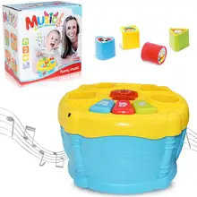 Детские музыкальные барабанные инструменты с светильник и музыкальным звуком развивающая игрушка для малышей блоки формы Развивающие игрушки для детей