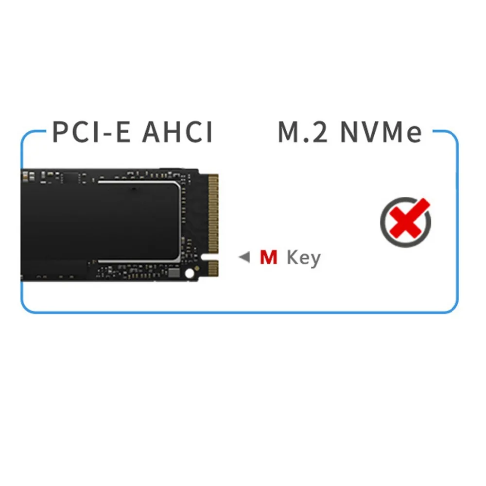 Корпус для жесткого диска чехол USB3.1 type-C для M.2 NVMe PCIE SSD Box твердотельный накопитель 2 кабеля 10 Гбит/с M2 PCI-E M/M& B Поддержка ключей 4 ТБ 2280