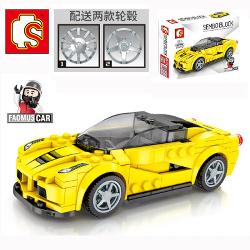 Sembo City Super Racers Speed Champions Compatible With Supercar Racing Car Model Building Blocks Bricks Kids Toys