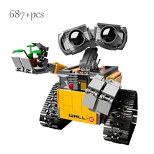 Disney  WALL E The Robot Building Blocks Idea Technic Figures Model Compatible Lepining DIY Educational Toys For Children 687Pcs